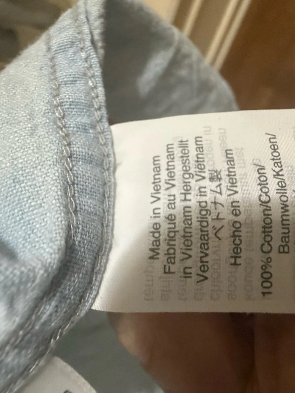 Jcrew Men's Light Blue Denim Button-Up Shirt